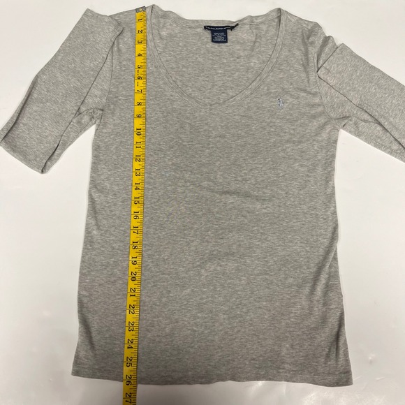 Ralph Lauren Sport Long Sleeve V-Neck Pima Cotton Top XL *FLAW‎ - Picture 8 of 10